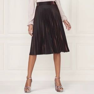 LC Lauren Conrad Metallic Pleated Skirt
